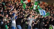 5 July 2022; Shamrock Rovers supporters celebrate their third goal during the UEFA Champions League 2022/23 First Qualifying Round First Leg match between Shamrock Rovers and Hibernians at Tallaght Stadium in Dublin. Photo by Stephen McCarthy/Sportsfile