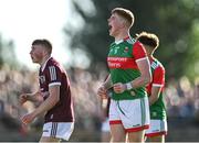 8 July 2022; Luke Feeney of Mayo reacts during the Electric Ireland GAA Football All-Ireland Minor Championship Final match between Galway and Mayo at Dr Hyde Park in Roscommon. Photo by Piaras Ó Mídheach/Sportsfile