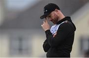 8 July 2022; Dundalk head coach Stephen O'Donnell reacts after his side conceded their first goal during the SSE Airtricity League Premier Division match between Drogheda United and Dundalk at Head in the Game Park in Drogheda, Louth. Photo by Ramsey Cardy/Sportsfile