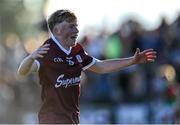 8 July 2022; Charlie Cox of Galway celebrates after his side's victory in the Electric Ireland GAA Football All-Ireland Minor Championship Final match between Galway and Mayo at Dr Hyde Park in Roscommon. Photo by Piaras Ó Mídheach/Sportsfile