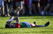 8 July 2022; Paul Gilmore of Mayo after his side's defeat in the Electric Ireland GAA Football All-Ireland Minor Championship Final match between Galway and Mayo at Dr Hyde Park in Roscommon. Photo by Piaras Ó Mídheach/Sportsfile