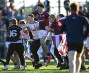 8 July 2022; Fionn O'Connor of Galway celebrates after his side's victory in the Electric Ireland GAA Football All-Ireland Minor Championship Final match between Galway and Mayo at Dr Hyde Park in Roscommon. Photo by Piaras Ó Mídheach/Sportsfile