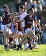 8 July 2022; Galway players celebrate after their side's victory in the Electric Ireland GAA Football All-Ireland Minor Championship Final match between Galway and Mayo at Dr Hyde Park in Roscommon. Photo by Piaras Ó Mídheach/Sportsfile