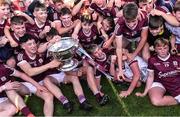 8 July 2022; Galway players celebrate after their side's victory in the Electric Ireland GAA Football All-Ireland Minor Championship Final match between Galway and Mayo at Dr Hyde Park in Roscommon. Photo by Piaras Ó Mídheach/Sportsfile