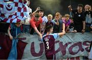 8 July 2022; Evan Weir of Drogheda United after his side's victory in the SSE Airtricity League Premier Division match between Drogheda United and Dundalk at Head in the Game Park in Drogheda, Louth. Photo by Ramsey Cardy/Sportsfile