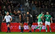 9 July 2022; James Ryan of Ireland, 5, leaves the field after being shown a yellow card by Referee Jaco Peyper during the Steinlager Series match between New Zealand and Ireland at the Forsyth Barr Stadium in Dunedin, New Zealand. Photo by Brendan Moran/Sportsfile