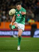 9 July 2022; Jonathan Sexton of Ireland kicks for touch during the Steinlager Series match between the New Zealand and Ireland at the Forsyth Barr Stadium in Dunedin, New Zealand. Photo by Brendan Moran/Sportsfile