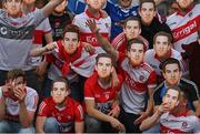 9 July 2022; Derry supporters, wearing Benny Heron masks, before the GAA Football All-Ireland Senior Championship Semi-Final match between Derry and Galway at Croke Park in Dublin. Photo by Ramsey Cardy/Sportsfile