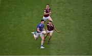 9 July 2022; Thomas Galligan of Cavan in action against Ronan O’Toole of Westmeath during the Tailteann Cup Final match between Cavan and Westmeath at Croke Park in Dublin. Photo by Daire Brennan/Sportsfile