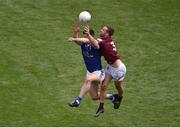9 July 2022; James Smith of Cavan in action against Kevin Maguire of Westmeath during the Tailteann Cup Final match between Cavan and Westmeath at Croke Park in Dublin. Photo by Daire Brennan/Sportsfile