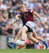 9 July 2022; Kieran Martin of Westmeath shoots to score his side's second goal during the Tailteann Cup Final match between Cavan and Westmeath at Croke Park in Dublin. Photo by Stephen McCarthy/Sportsfile