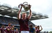 9 July 2022; Ray Connellan of Westmeath celebrates with the cup after the Tailteann Cup Final match between Cavan and Westmeath at Croke Park in Dublin. Photo by Stephen McCarthy/Sportsfile