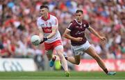 9 July 2022; Gareth McKinless of Derry in action against Robert Finnerty of Galway during the GAA Football All-Ireland Senior Championship Semi-Final match between Derry and Galway at Croke Park in Dublin. Photo by Ramsey Cardy/Sportsfile