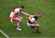9 July 2022; Kieran Molloy of Galway in action against Paul Cassidy of Derry during the GAA Football All-Ireland Senior Championship Semi-Final match between Derry and Galway at Croke Park in Dublin. Photo by Daire Brennan/Sportsfile