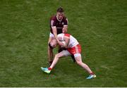 9 July 2022; Gareth McKinless of Derry in action against Matthew Tierney of Galway during the GAA Football All-Ireland Senior Championship Semi-Final match between Derry and Galway at Croke Park in Dublin. Photo by Daire Brennan/Sportsfile