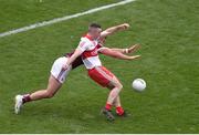 9 July 2022; Lachlan Murray of Derry in action against Cillian McDaid of Galway during the GAA Football All-Ireland Senior Championship Semi-Final match between Derry and Galway at Croke Park in Dublin. Photo by Daire Brennan/Sportsfile