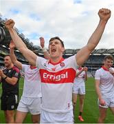 9 July 2022; Shane Walsh of Galway celebrates after the GAA Football All-Ireland Senior Championship Semi-Final match between Derry and Galway at Croke Park in Dublin. Photo by Ramsey Cardy/Sportsfile