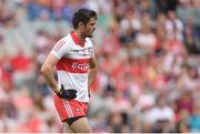 9 July 2022; Christopher McKaigue of Derry after his side's defeat in the GAA Football All-Ireland Senior Championship Semi-Final match between Derry and Galway at Croke Park in Dublin. Photo by Ramsey Cardy/Sportsfile