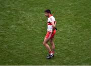 9 July 2022; A dejected Christopher McKaigue of Derry after the GAA Football All-Ireland Senior Championship Semi-Final match between Derry and Galway at Croke Park in Dublin. Photo by Daire Brennan/Sportsfile