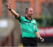 9 July 2022; Referee Rob Dowling during the EVOKE.ie FAI Women's Cup First Round match between Bohemians and Galway WFC at Dalymount Park in Dublin. Photo by Michael P Ryan/Sportsfile