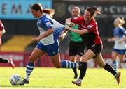 9 July 2022; Jenna Slattery of Galway WFC in action against Katie Lovely of Bohemians during the EVOKE.ie FAI Women's Cup First Round match between Bohemians and Galway WFC at Dalymount Park in Dublin. Photo by Michael P Ryan/Sportsfile
