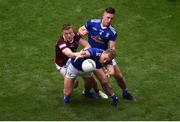 9 July 2022; Padraig Faulkner of Cavan in action against Ray Connellan of Westmeath during the Tailteann Cup Final match between Cavan and Westmeath at Croke Park in Dublin. Photo by Daire Brennan/Sportsfile