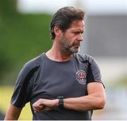 9 July 2022; Bohemians manager Sean Byrne during the EVOKE.ie FAI Women's Cup First Round match between Bohemians and Galway WFC at Dalymount Park in Dublin. Photo by Michael P Ryan/Sportsfile