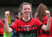 9 July 2022; Lara Phipps of Bohemians celebrates after the EVOKE.ie FAI Women's Cup First Round match between Bohemians and Galway WFC at Dalymount Park in Dublin. Photo by Michael P Ryan/Sportsfile