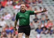 9 July 2022; Referee Barry Cassidy during the Tailteann Cup Final match between Cavan and Westmeath at Croke Park in Dublin. Photo by Seb Daly/Sportsfile