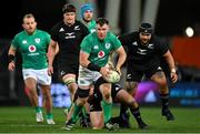 9 July 2022; Peter O’Mahony of Ireland breaks past the challenge of Aidan Ross of New Zealand during the Steinlager Series match between the New Zealand and Ireland at the Forsyth Barr Stadium in Dunedin, New Zealand. Photo by Brendan Moran/Sportsfile