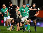 9 July 2022; Peter O’Mahony of Ireland kicks the ball downfield during the Steinlager Series match between the New Zealand and Ireland at the Forsyth Barr Stadium in Dunedin, New Zealand. Photo by Brendan Moran/Sportsfile