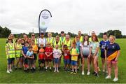 10 July 2022; parkrun Ireland, in partnership with Vhi, expanded their range of junior events to 30 with the introduction of the St Fergal’s Junior parkrun in Rathdowney, Laois on Sunday morning. Junior parkruns are 2km long and cater for 4 to 14-year olds, free of charge providing a fun and safe environment for children to enjoy exercise. To register for a parkrun near you visit www.parkrun.ie. Pictured is race director Shane Keegan and volunteer's during a parkrun in Rathdowney, Laois. Photo by Michael P Ryan/Sportsfile