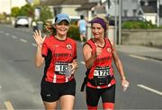 10 July 2022; Aine Malone and Therese Cullen of Edenderry AC in action during the Kia Race Series Edenderry 10 Mile race in Edenderry in Offaly. Photo by Diarmuid Greene/Sportsfile
