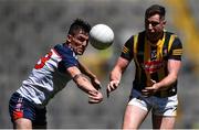 10 July 2022; Dara Moynihan of Kilkenny in action against Tiernan Mathers of New York during the GAA Football All-Ireland Junior Championship Final match between Kilkenny and New York at Croke Park in Dublin. Photo by Piaras Ó Mídheach/Sportsfile