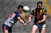 10 July 2022; Mick Kenny of Kilkenny in action against Tiernan Mathers of New York during the GAA Football All-Ireland Junior Championship Final match between Kilkenny and New York at Croke Park in Dublin. Photo by Piaras Ó Mídheach/Sportsfile