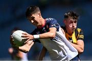 10 July 2022; Mike Brosnan of New York in action against Kevin Blanchfield of Kilkenny during the GAA Football All-Ireland Junior Championship Final match between Kilkenny and New York at Croke Park in Dublin. Photo by Piaras Ó Mídheach/Sportsfile