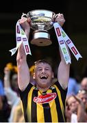 10 July 2022; Kilkenny captain Mick Malone lifts the cup after his side's victory in the GAA Football All-Ireland Junior Championship Final match between Kilkenny and New York at Croke Park in Dublin. Photo by Piaras Ó Mídheach/Sportsfile