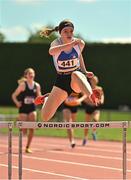 10 July 2022; Amy Rose Kelly of South Galway AC competing in the under 16 girls 250m hurdles during day three of the Irish Life Health National Juvenile Track and Field Championships at Tullamore Harriers Stadium in Tullamore, Offaly. Photo by Diarmuid Greene/Sportsfile