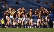 10 July 2022; Kilkenny players celebrate after the GAA Football All-Ireland Junior Championship Final match between Kilkenny and New York at Croke Park in Dublin. Photo by Daire Brennan/Sportsfile