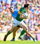 10 July 2022; David Moran of Kerry is tackled by Cormac Costello of Dublin during the GAA Football All-Ireland Senior Championship Semi-Final match between Dublin and Kerry at Croke Park in Dublin. Photo by Ramsey Cardy/Sportsfile