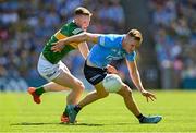 10 July 2022; Ciarán Kilkenny of Dublin in action against Jason Foley of Kerry during the GAA Football All-Ireland Senior Championship Semi-Final match between Dublin and Kerry at Croke Park in Dublin. Photo by Ramsey Cardy/Sportsfile
