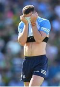 10 July 2022; Cormac Costello of Dublin reacts to his side's defeat after the GAA Football All-Ireland Senior Championship Semi-Final match between Dublin and Kerry at Croke Park in Dublin. Photo by Stephen McCarthy/Sportsfile