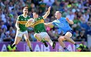 10 July 2022; Paul Murphy of Kerry in action against Ciarán Kilkenny of Dublin during the GAA Football All-Ireland Senior Championship Semi-Final match between Dublin and Kerry at Croke Park in Dublin. Photo by Stephen McCarthy/Sportsfile