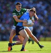 10 July 2022; Seán Bugler of Dublin is tackled by Seán O'Shea of Kerry during the GAA Football All-Ireland Senior Championship Semi-Final match between Dublin and Kerry at Croke Park in Dublin. Photo by Ray McManus/Sportsfile
