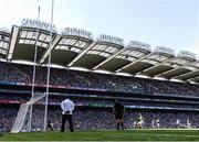 10 July 2022; Dublin goalkeeper Evan Comerford saves a penalty from Seán O'Shea of Kerry during the GAA Football All-Ireland Senior Championship Semi-Final match between Dublin and Kerry at Croke Park in Dublin. Photo by Stephen McCarthy/Sportsfile