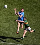 10 July 2022; Paddy Small of Dublin in action against Tom O'Sullivan of Kerry during the GAA Football All-Ireland Senior Championship Semi-Final match between Dublin and Kerry at Croke Park in Dublin. Photo by Daire Brennan/Sportsfile