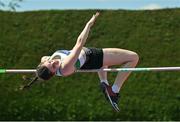 10 July 2022; Laura Frawley of Emerald AC, Limerick, on her way to winning the under 19 girls high jump with a jump of 1.69m during day three of the Irish Life Health National Juvenile Track and Field Championships at Tullamore Harriers Stadium in Tullamore, Offaly. Photo by Diarmuid Greene/Sportsfile