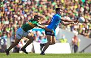 10 July 2022; Lorcan O'Dell of Dublin in action against Graham O'Sullivan of Kerry during the GAA Football All-Ireland Senior Championship Semi-Final match between Dublin and Kerry at Croke Park in Dublin. Photo by Ramsey Cardy/Sportsfile