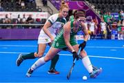 10 July 2022; Roisin Upton of Ireland in action against Lilan Du Plessis of South Africa during the FIH Women's Hockey World Cup 9th/10th Place Play-off match between Ireland and South Africa at Wagener Stadium in Amstelveen, Netherlands. Photo by Jeroen Meuwsen/Sportsfile