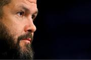 11 July 2022; Head coach Andy Farrell during an Ireland media conference at Sky Stadium in Wellington, New Zealand. Photo by Brendan Moran/Sportsfile